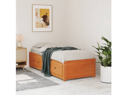 Válenda bez matrace voskově hnědá 90 x 190 cm masivní borovice 844479