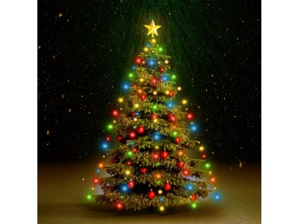 Světelná síť na vánoční stromek 150 barevných LED diod 150 cm