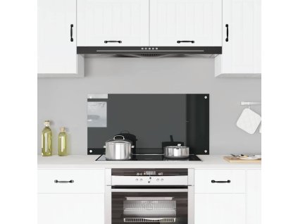 vidaXL Kuchyňský panel černý 100 x 50 cm tvrzené sklo 249491