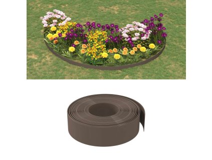 Travní lemy 2 ks hnědé 10 m 15 cm polyethylen 3155448