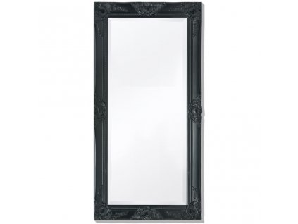 Nástěnné zrcadlo barokní styl 100 x 50 cm černé 243682