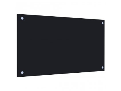 Kuchyňský panel černý 70 x 40 cm tvrzené sklo