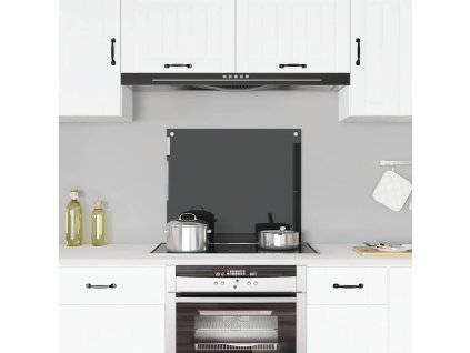 Kuchyňský panel černý 70 x 60 cm tvrzené sklo 249483