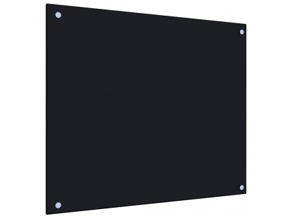 Kuchyňský panel černý 70 x 60 cm tvrzené sklo
