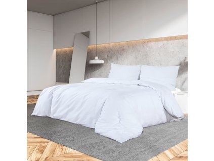 Sada ložního prádla bílá 200 x 200 cm lehké mikrovlákno 136024