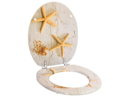 WC sedátko MDF s víkem design mořské hvězdice 140805
