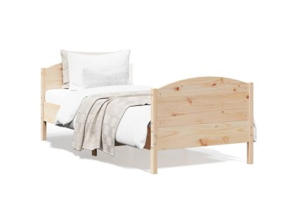 Postel bez matrace 75 x 190 cm masivní borovice 842574