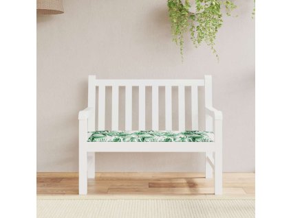 Poduška na zahradní lavici vzor listů 120x50x4 cm látka oxford 361132