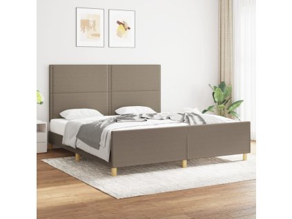 Rám postele bez matrace taupe 180 x 200 cm textil 3124996