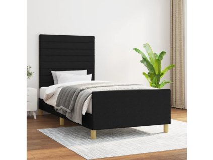 Rám postele bez matrací černá 90x200 cm textil 3125108