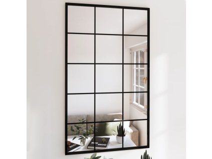 Nástěnná zrcadla 4 ks černá 100 x 60 cm kov 3189037