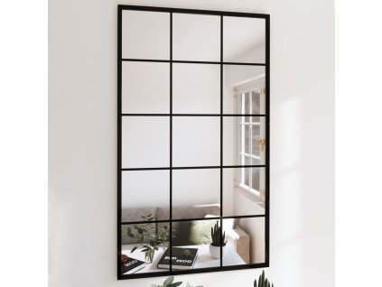 Nástěnná zrcadla 2 ks černá 100 x 60 cm kov 3189035