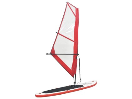 Nafukovací Stand Up Paddleboard s plachtou červeno-bílý 92209