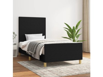 Rám postele bez matrací černá 90x200 cm textil 3124865