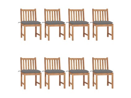 Zahradní židle s poduškami 8 ks masivní teak 3073158