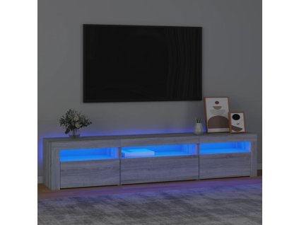 TV skříňka s LED osvětlením šedá sonoma 195x35x40 cm 3152744