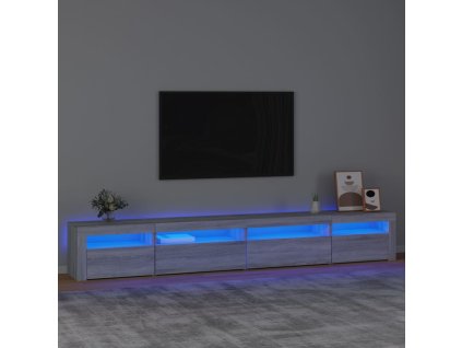 TV skříňka s LED osvětlením šedá sonoma 270 x 35 x 40 cm 3152752