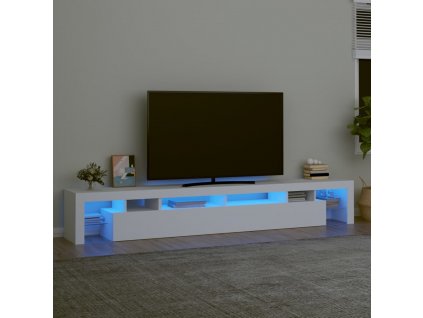 TV skříňka s LED osvětlením bílá 260x36,5x40 cm