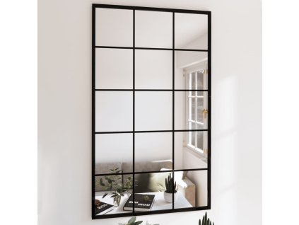 Nástěnná zrcadla 6 ks černá 100 x 60 cm kov 3189038