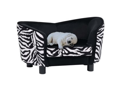 Pohovka pro psy černá 68 x 38 x 38 cm plyš 170962