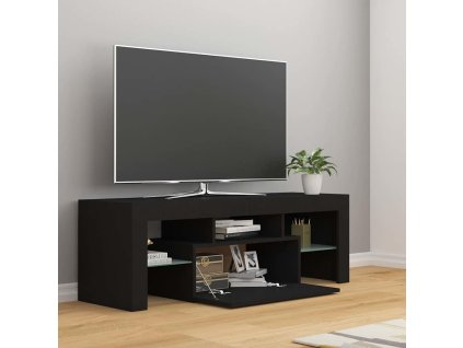 TV skříňka s LED osvětlením černá 120 x 35 x 40 cm 804347