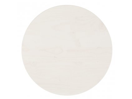 Stolní deska bílá Ø 40 x 2,5 cm masivní borové dřevo