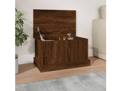 Úložný box hnědý dub 50 x 30 x 28 cm kompozitní dřevo 816503