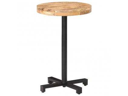 Bistro stůl kulatý Ø 50 x 75 cm hrubé mangovníkové dřevo