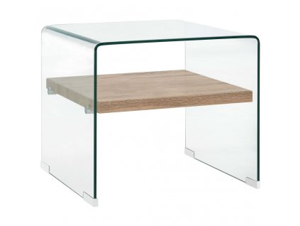 Konferenční stolek čirý 50 x 50 x 45 cm tvrzené sklo