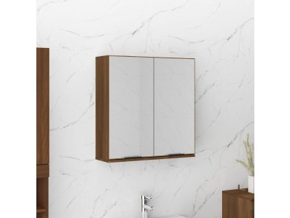 Koupelnová zrcadlová skříňka hnědý dub 64 x 20 x 67 cm