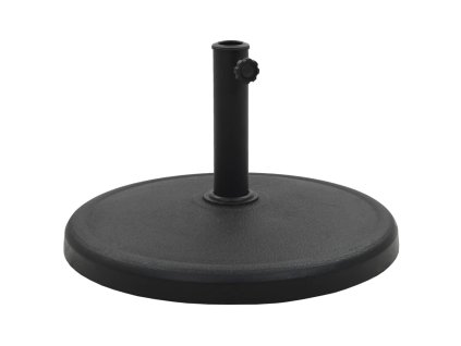 Stojan na slunečník kulatý černý 19 kg polyresin 45197