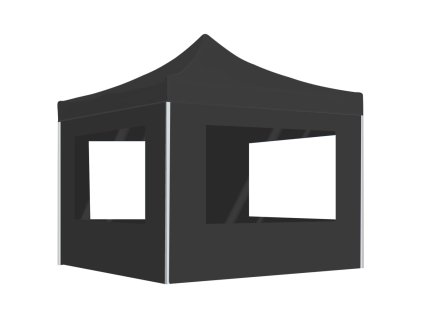 Profesionální skládací party stan + stěny hliník 2x2 m antracit 48932