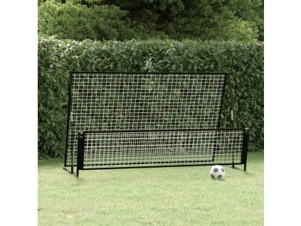 Fotbalový rebounder 2 v 1 202 x 104 x 120 cm ocel 93373