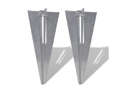 Hroty pro plotové sloupky 2 ks ocel 140595