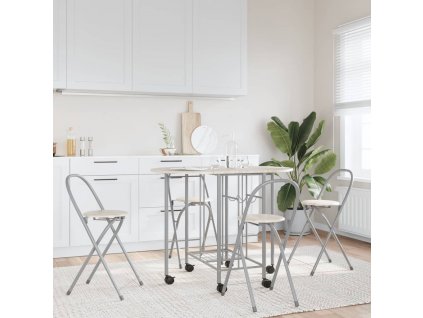 Pětidílný jídelní set skládací, MDF 243901
