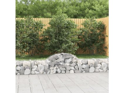 Klenuté gabionové koše 13 ks 200x30x40/60 cm pozinkované železo 3146058