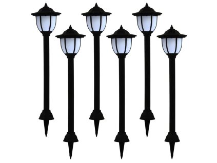 Zahradní solární lampy 6 ks LED černé 277138