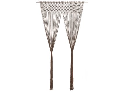 Macramé závěs taupe 140 x 240 cm bavlna 323979