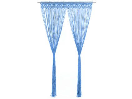 Macramé závěs modrý 140 x 240 cm bavlna 323987