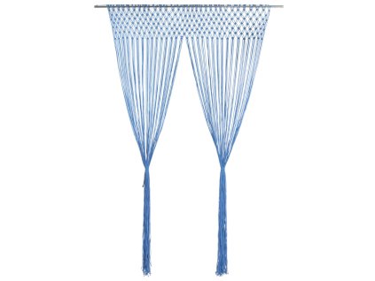 Macramé závěs modrý 140 x 240 cm bavlna 323985