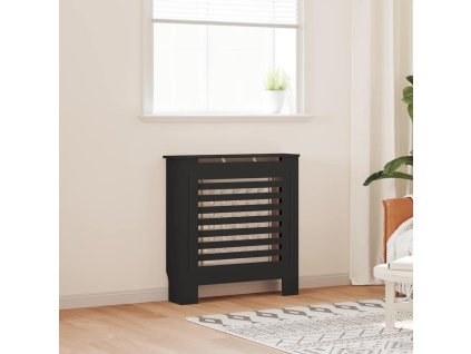 Kryt na radiátor MDF černý 78 cm 325564
