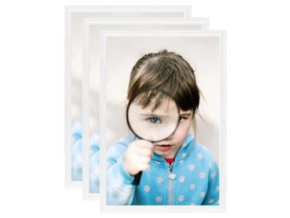 Fotorámečky koláž 3 ks na stůl bílé 18 x 24 cm MDF 332583