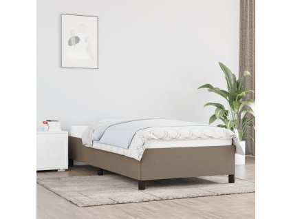 Rám postele bez matrací taupe 90x190 cm textil 347030