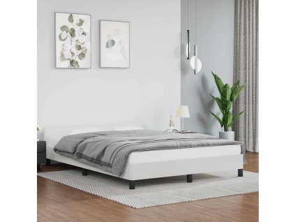 Rám postele s čelem bez matrace bílý 140x200 cm 347502