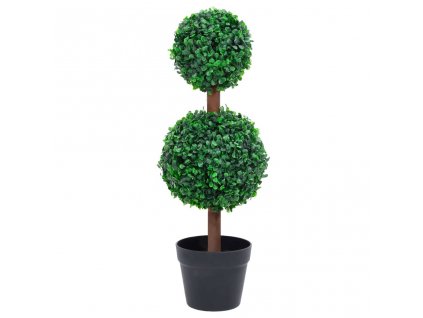 Umělý zimostráz ve tvaru koule s květináčem zelený 60 cm 336510