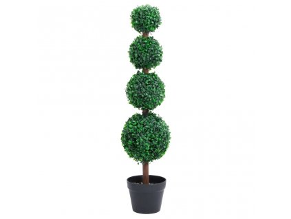 Umělý zimostráz ve tvaru koule s květináčem zelený 90 cm 336512
