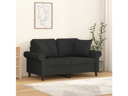 Dekorační polštáře 2 ks černé 40 x 40 cm textil 349475