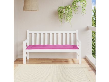 Poduška na zahradní lavici růžová 150 x 50 x 7 cm látka oxford 361619