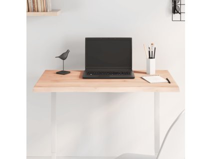Stolní deska 100x60x(2-6)cm neošetřený masivní dřevo živá hrana 363889