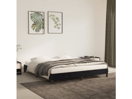 Rám postele bez matrace černý 180 x 200 cm samet 346990